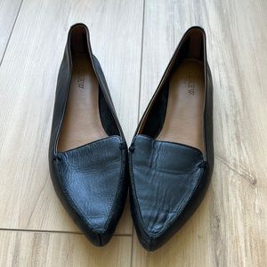 JCrew Leather Black Flats